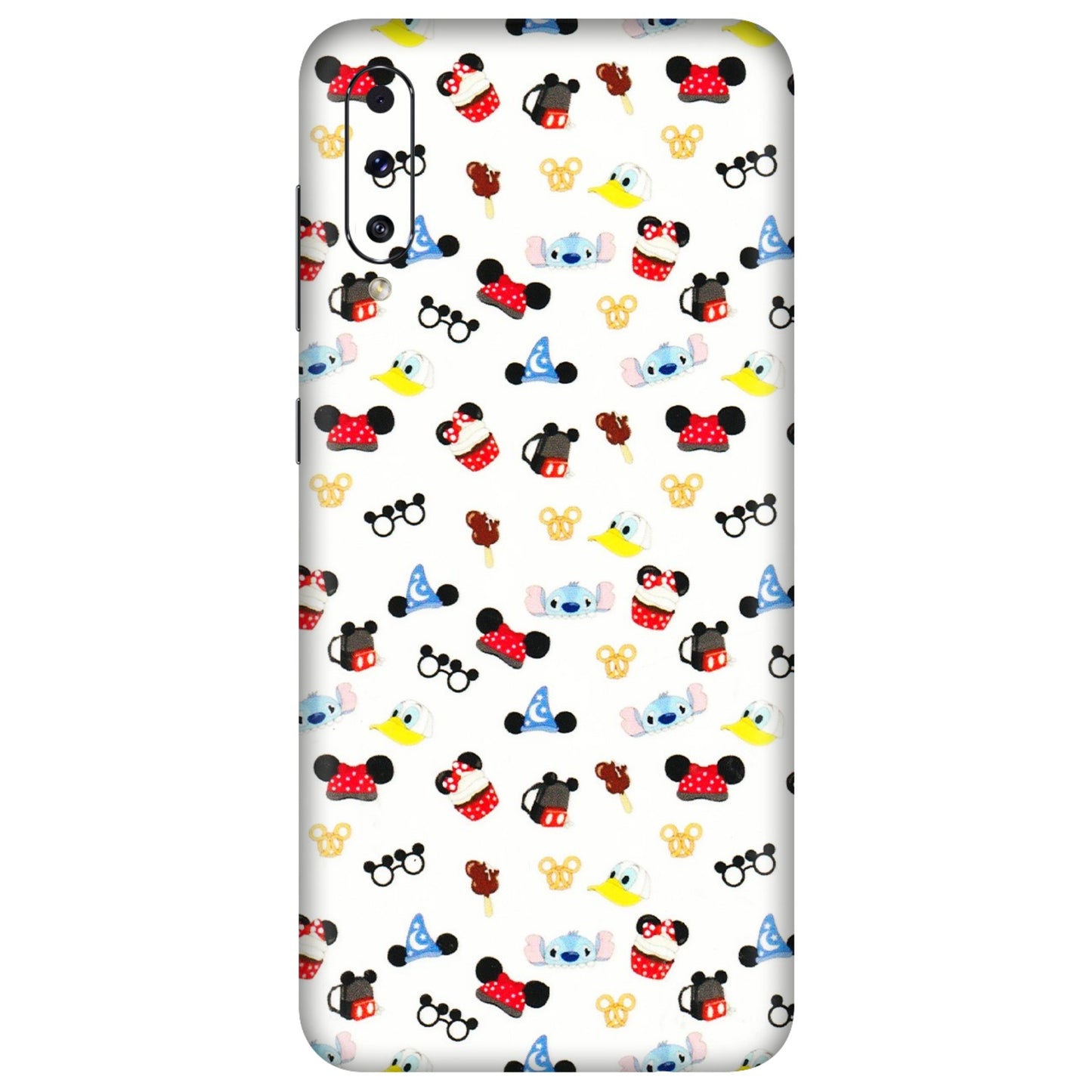 Samsung A/S Series Phone Skins (All Models) - Minnie Mouse & Donald Doodles s - 3D Embossed Finish (L-194) Samsung Galaxy A70s