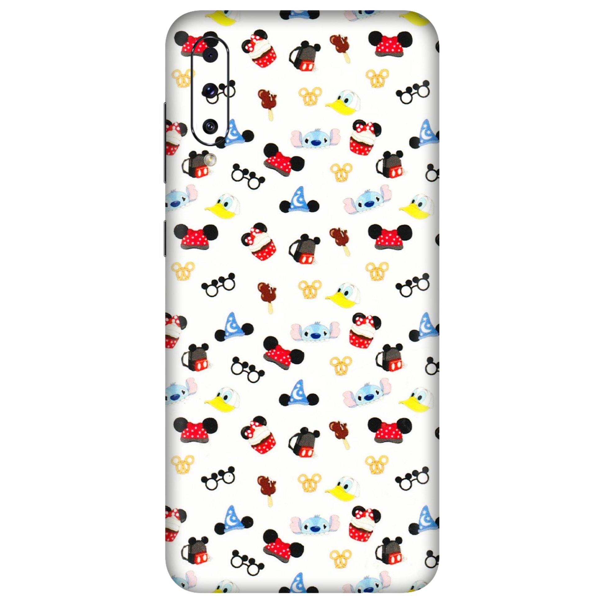 Samsung A/S Series Phone Skins (All Models) - Minnie Mouse & Donald Doodles s - 3D Embossed Finish (L-194) Samsung Galaxy A70s