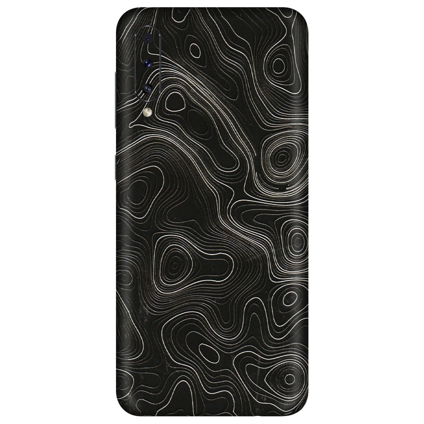 Samsung A/S Series Phone Skins (All Models) - Black Swirl - 3D Embossed Finish (L-196) Samsung Galaxy A70s