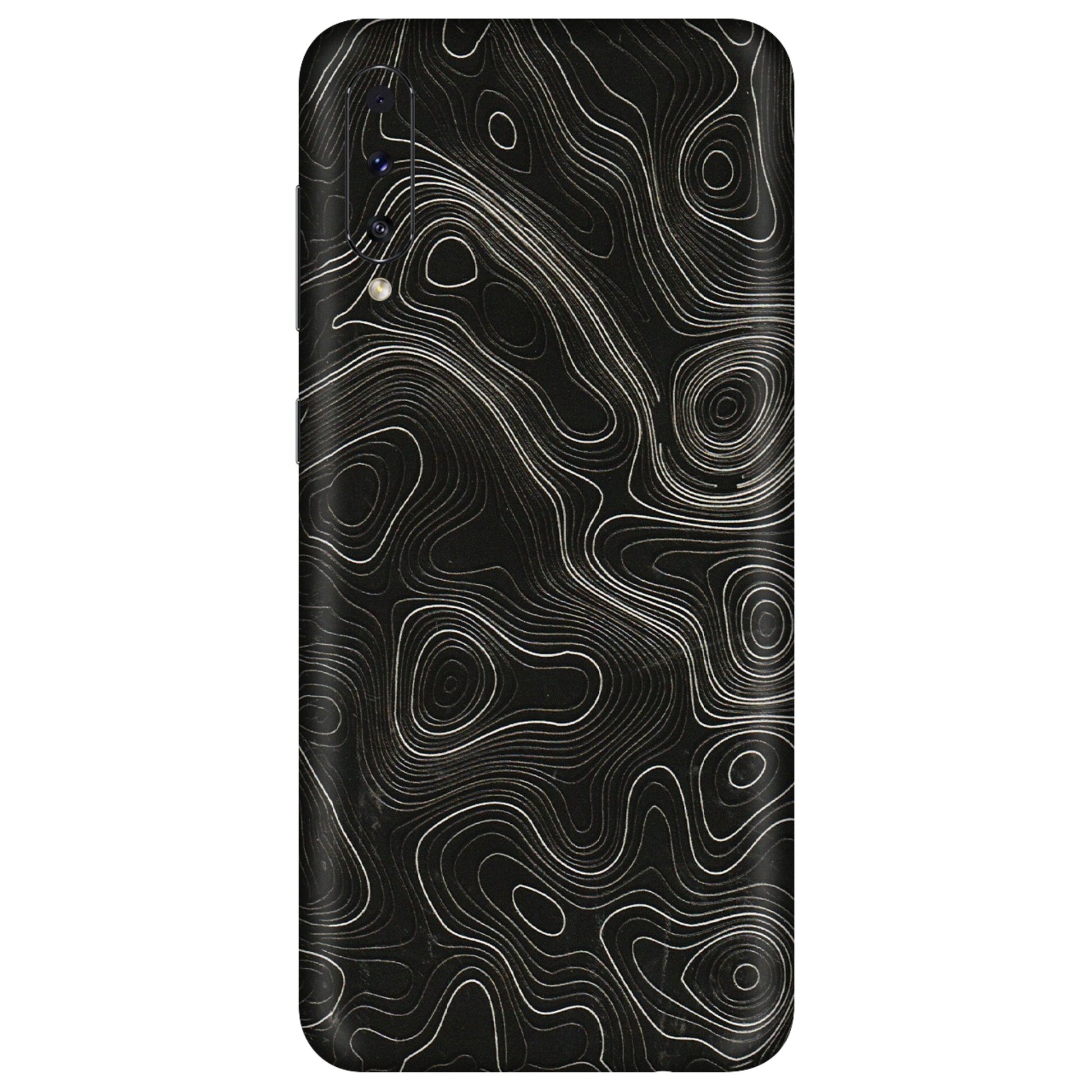 Samsung A/S Series Phone Skins (All Models) - Black Swirl - 3D Embossed Finish (L-196) Samsung Galaxy A70s