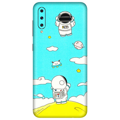 Samsung A/S Series Phone Skins (All Models) - Blue Skies Astro Float - 3D Embossed Finish (L-230) Samsung Galaxy A70s