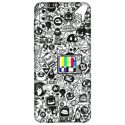 Samsung A/S Series Phone Skins (All Models) - Doodles Positive Art - 3D Embossed Finish (L-263) Samsung Galaxy A70s