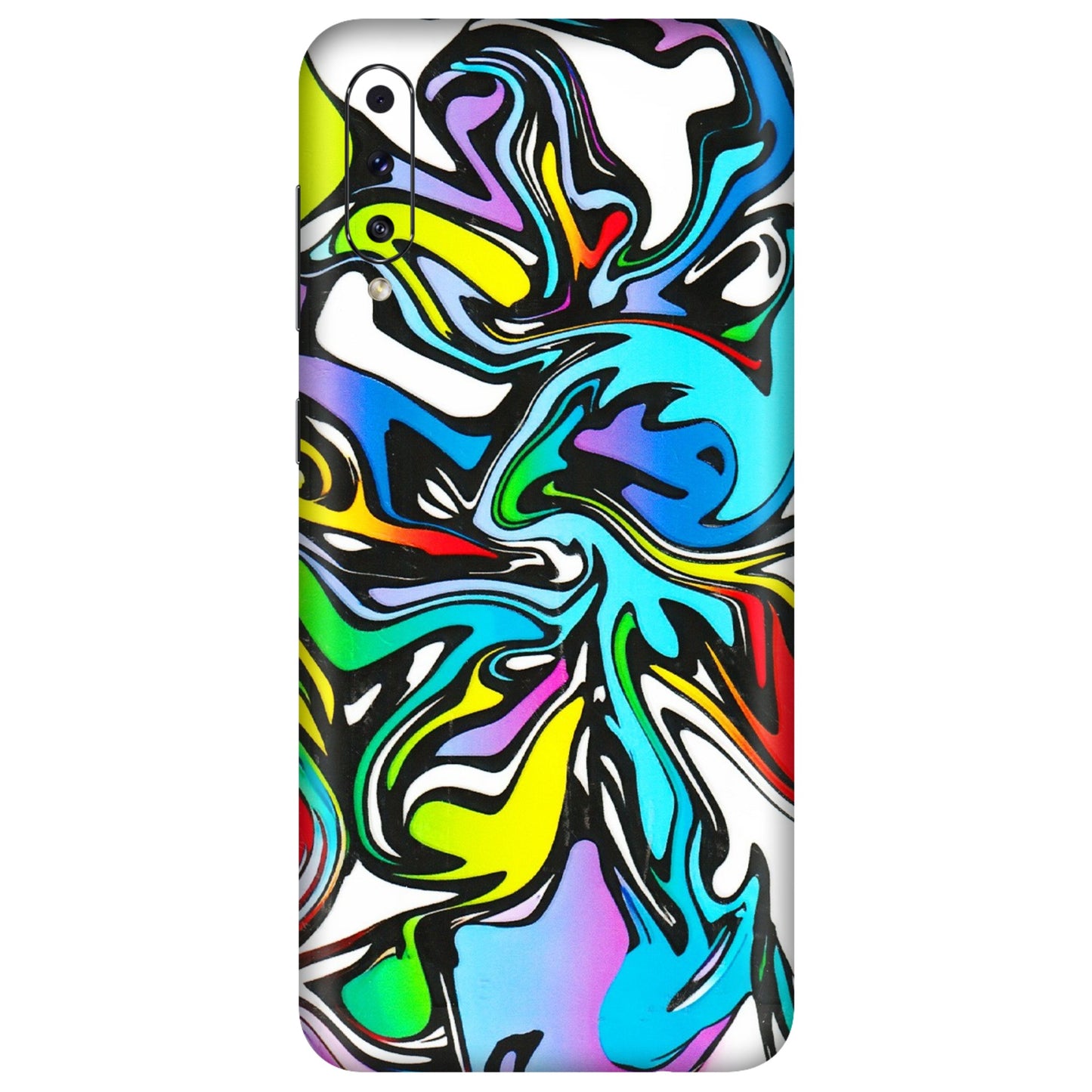 Samsung A/S Series Phone Skins (All Models) - Abstract Colour Paints - 3D Embossed Finish (L-271) Samsung Galaxy A70s