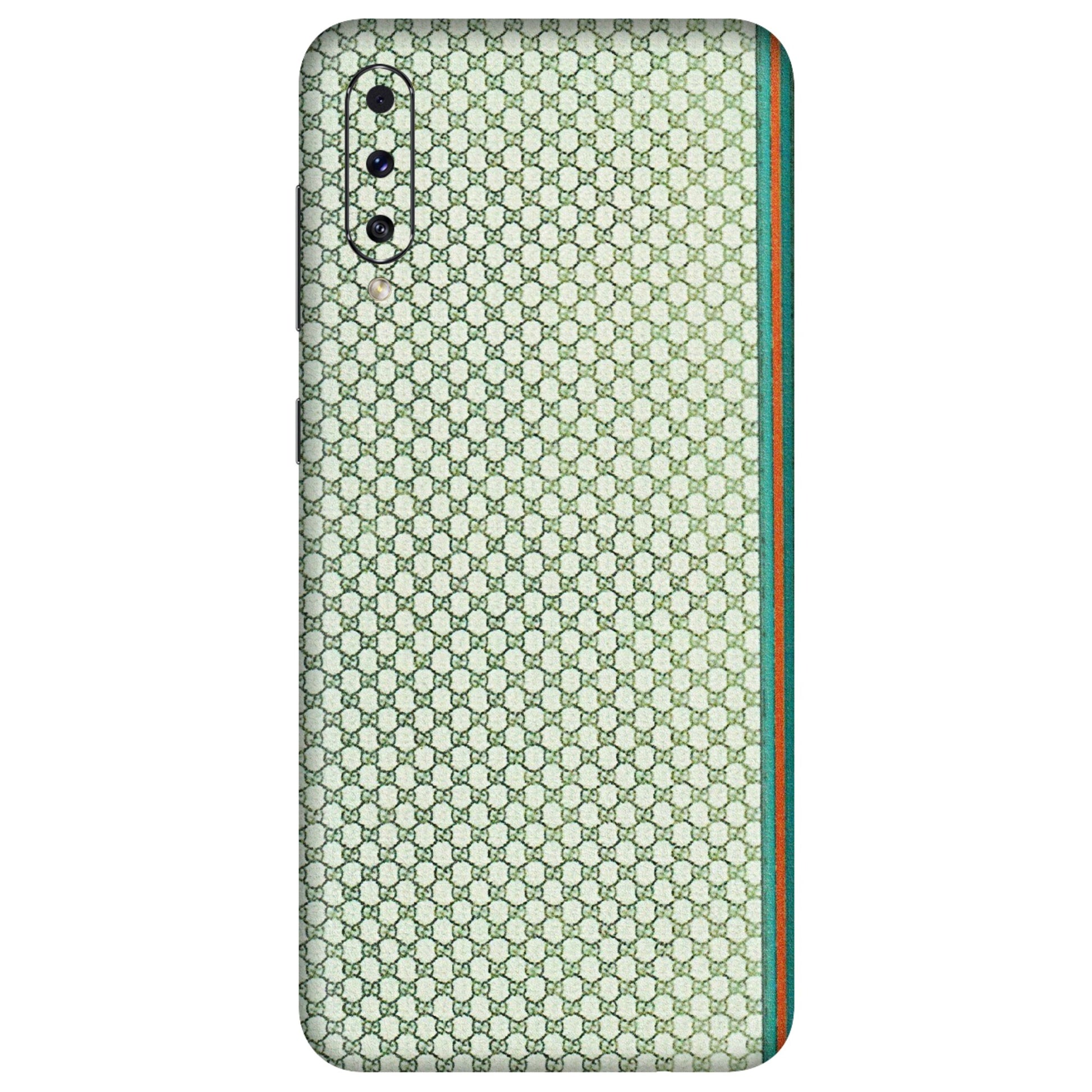 Samsung A/S Series Phone Skins (All Models) - Gucci Fabric Pattern - 3D Embossed Finish (L-73) Samsung Galaxy A70s