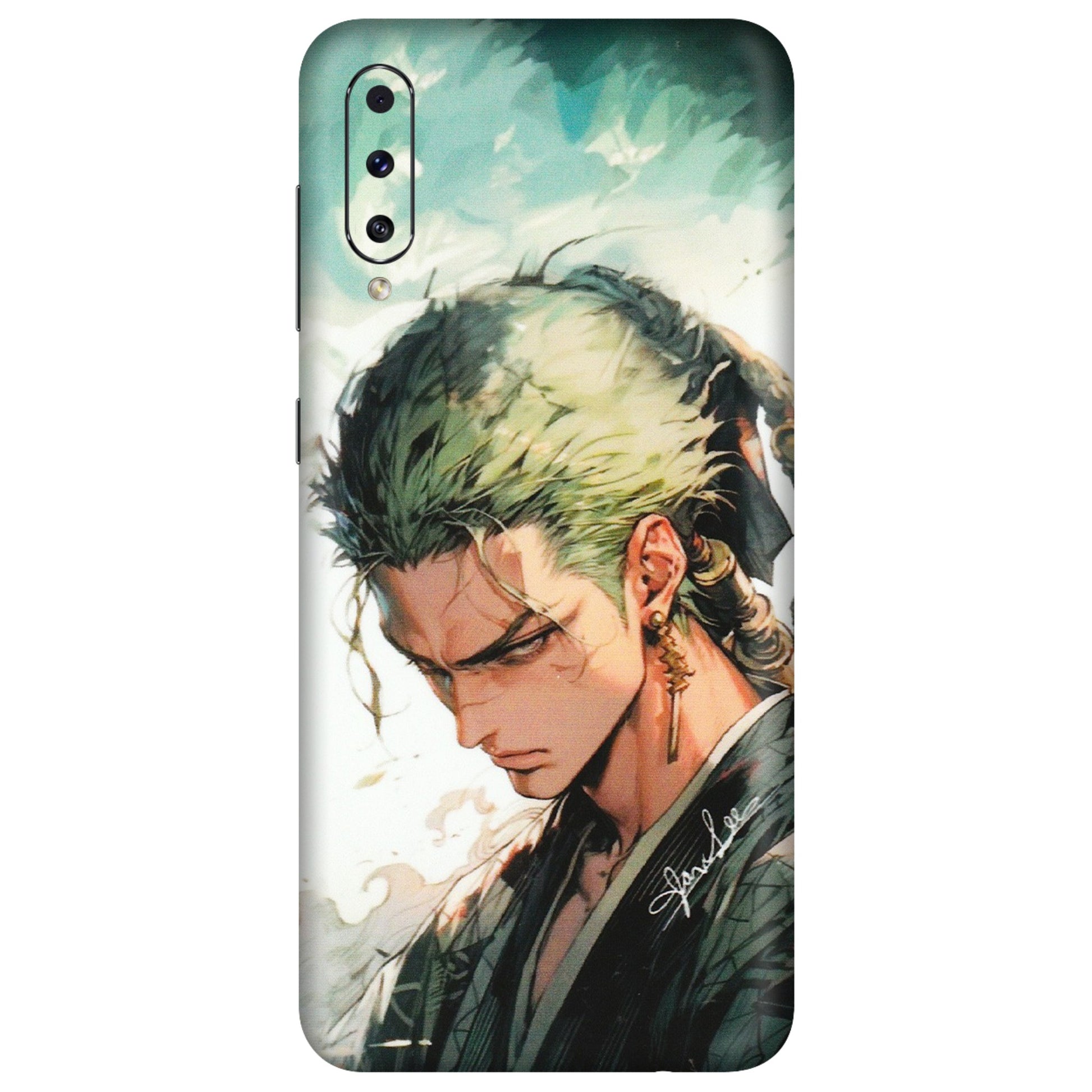 Samsung A/S Series Phone Skins (All Models) - New Roronoa Zoro One Picece Anime - Matte Finish (M-140) Samsung Galaxy A70s