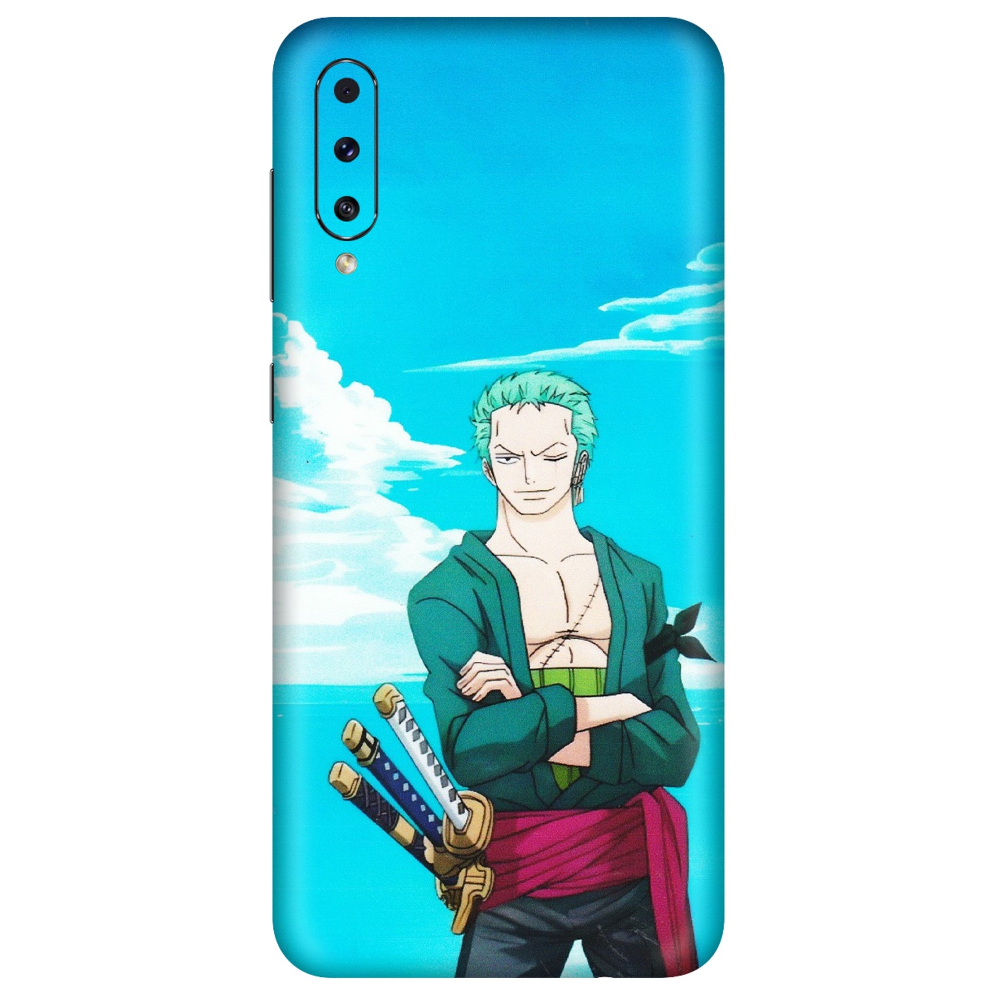 Samsung A/S Series Phone Skins (All Models) - Cool Swordman Zoro Anime - Matte Finish (M-143) Samsung Galaxy A70s