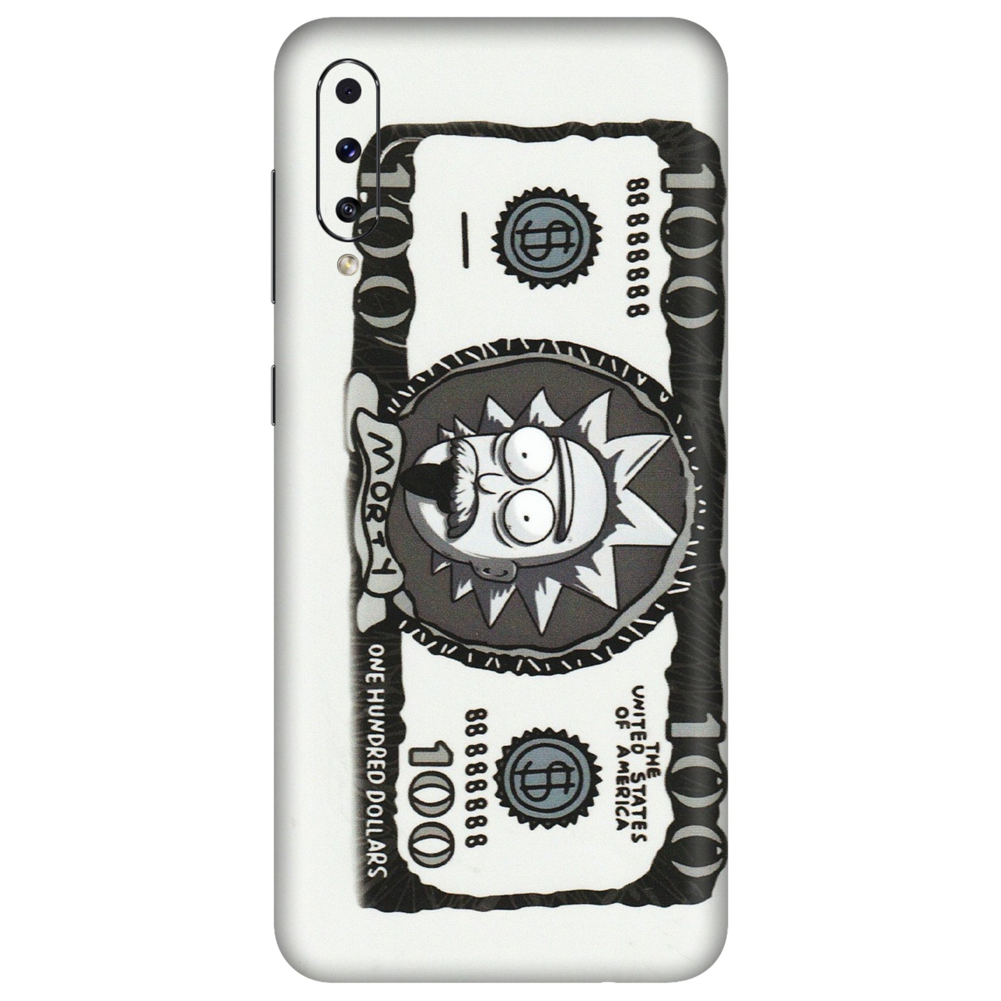 Samsung A/S Series Phone Skins (All Models) - Rick And Morty Hundred Dollar Anime - Matte Finish (M-161) Samsung Galaxy A70s