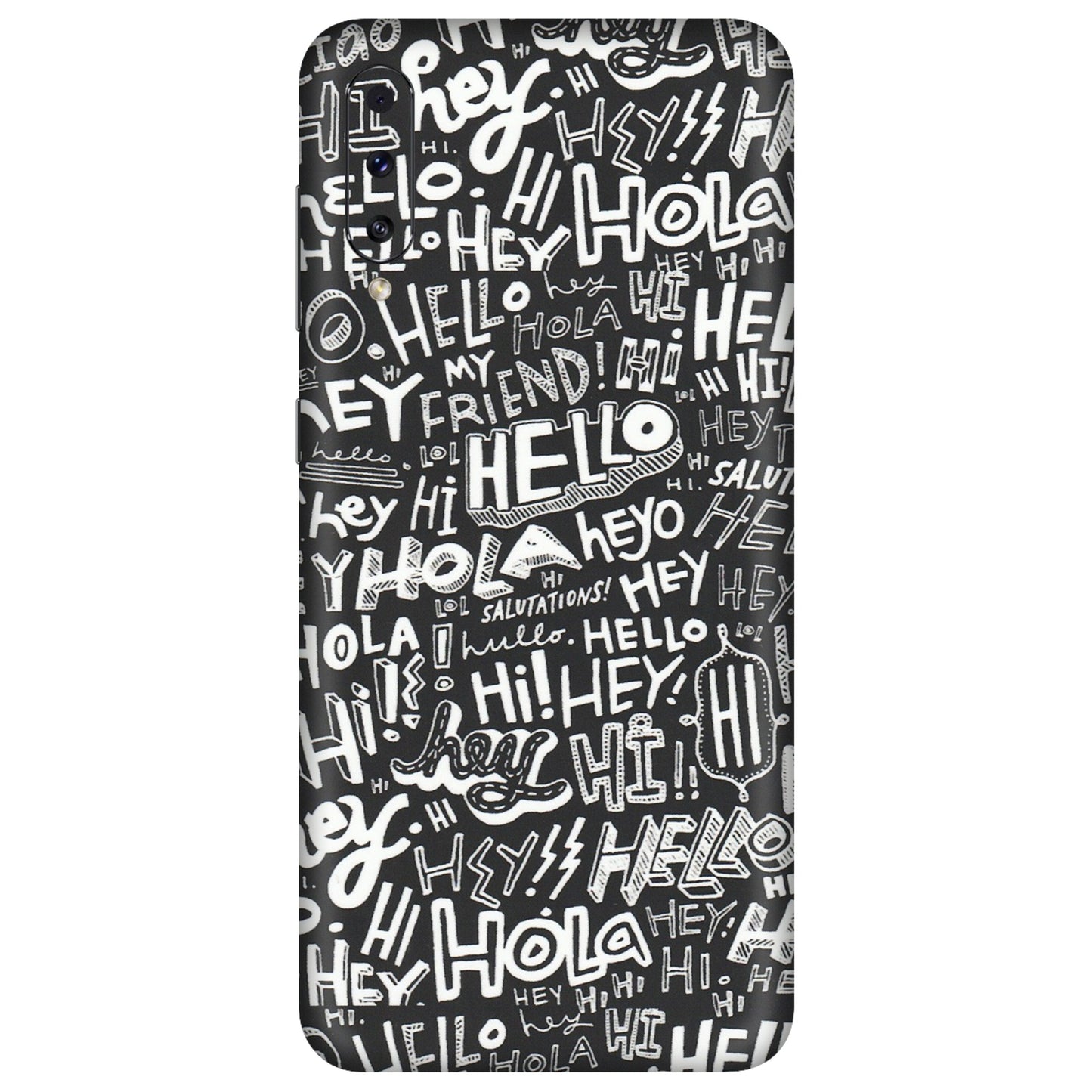Samsung A/S Series Phone Skins (All Models) - Hi Hello Doodles - Matte Finish (M-25) Samsung Galaxy A70s