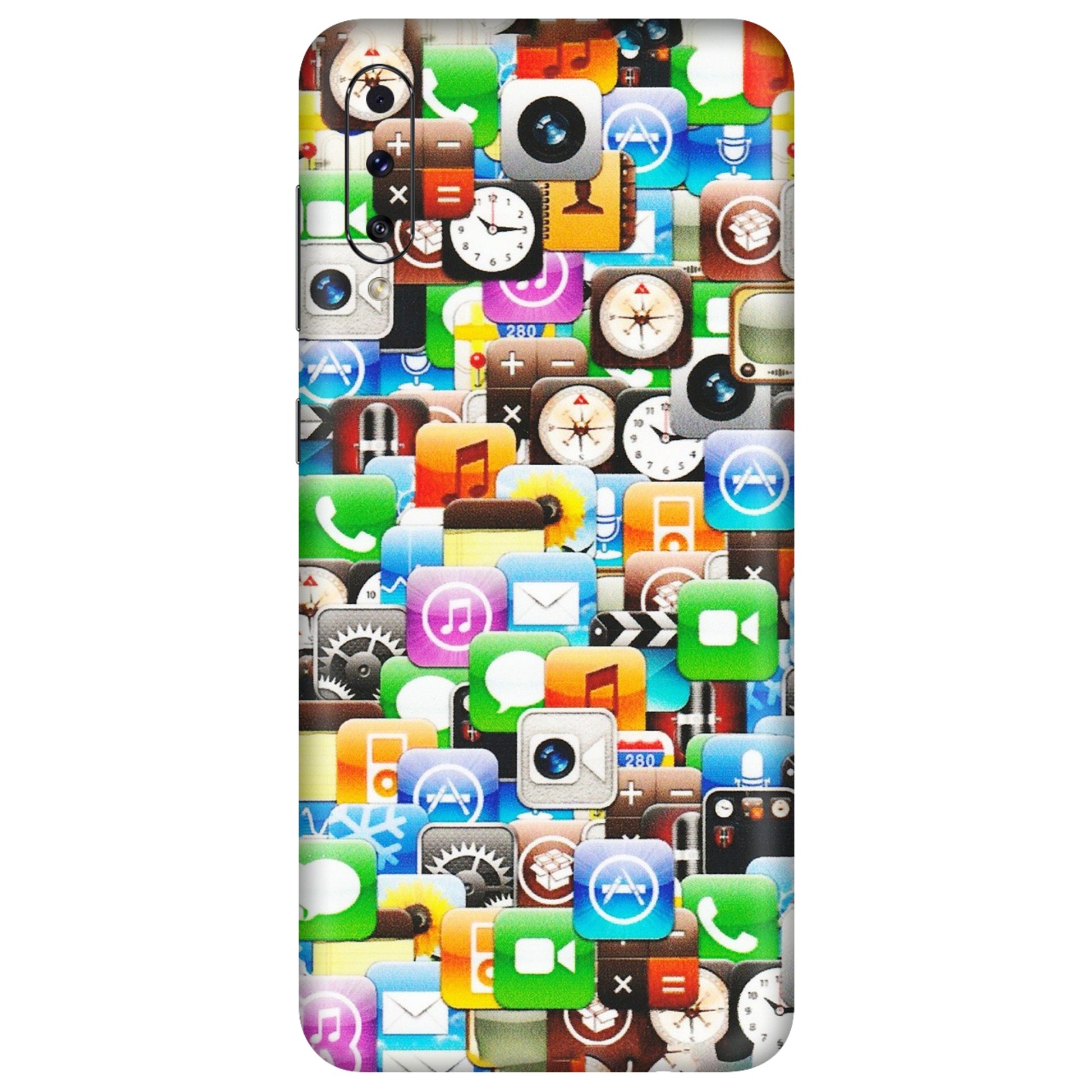 Samsung A/S Series Phone Skins (All Models) - All Apple Icons - Matte Finish (M-93) Samsung Galaxy A70s