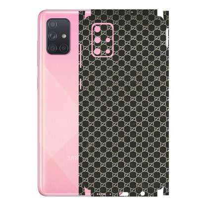 Samsung A/S Series Phone Skins (All Models) - Black G Print - 3D Embossed Finish (L-109) Samsung Galaxy A71
