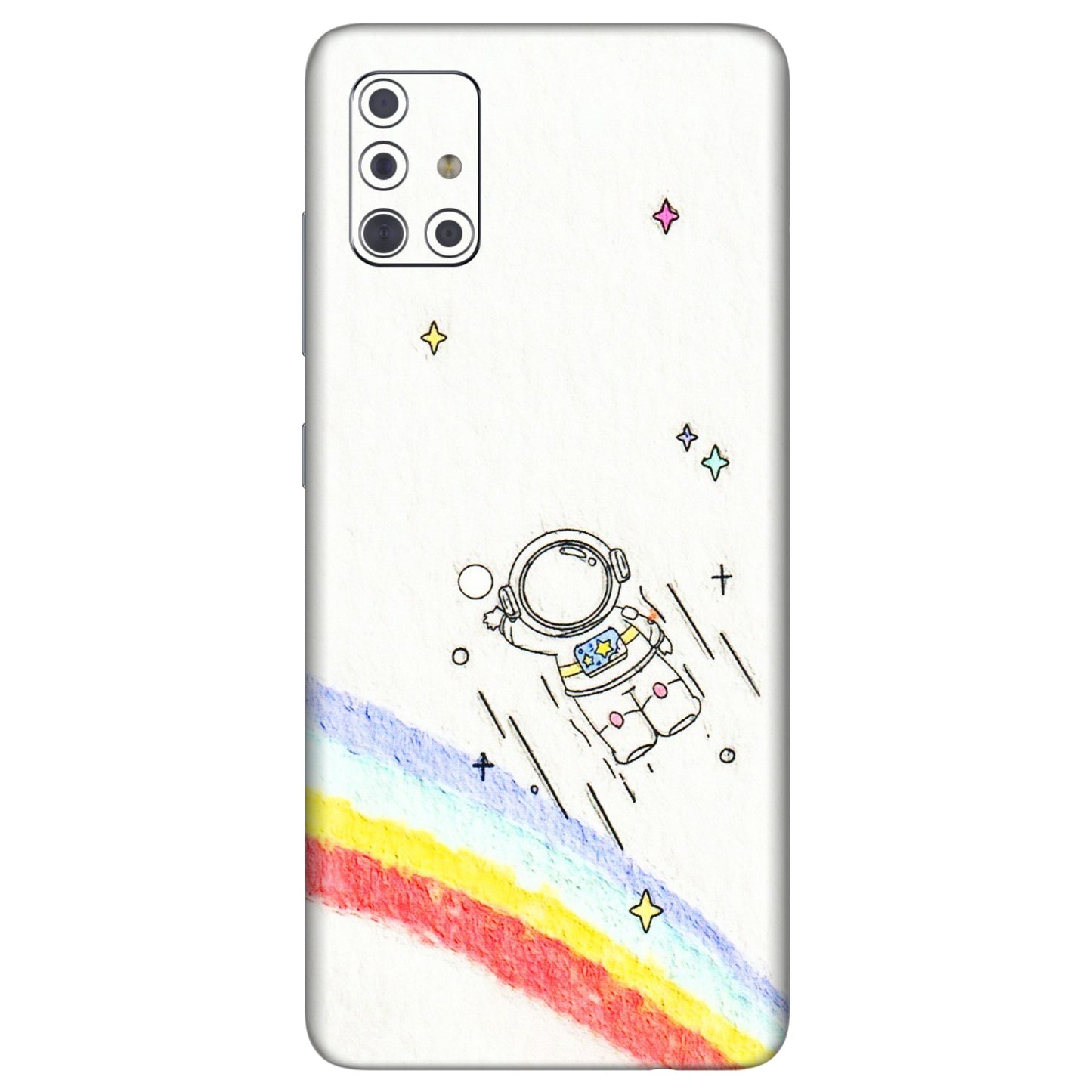 Samsung A/S Series Phone Skins (All Models) - Milkyway Astronaut - 3D Embossed Finish (L-110) Samsung Galaxy A71