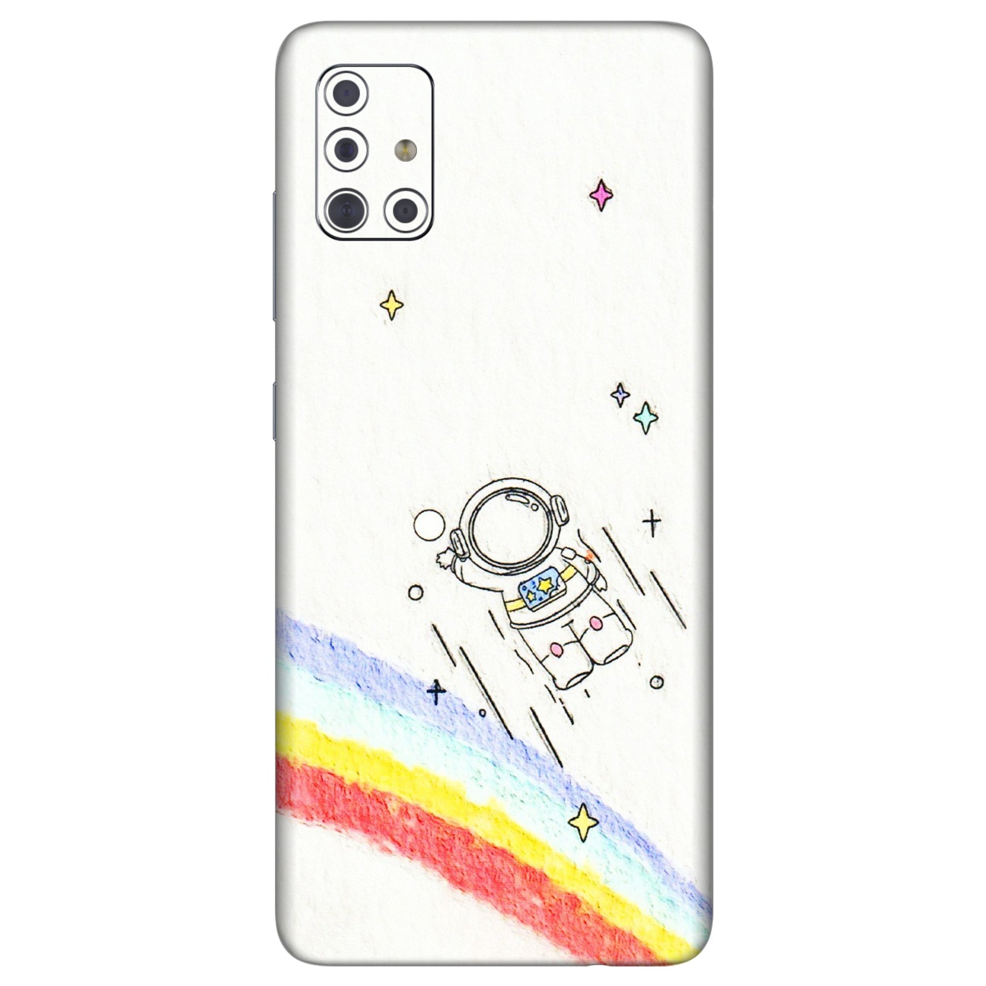 Samsung A/S Series Phone Skins (All Models) - Milkyway Astronaut - 3D Embossed Finish (L-110) Samsung Galaxy A71