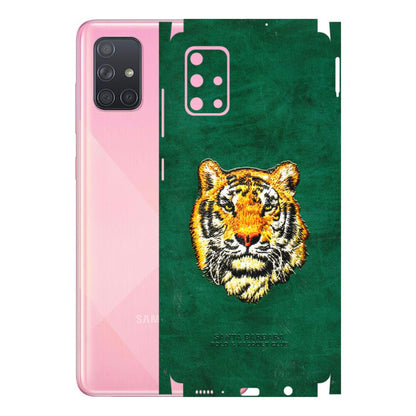 Samsung A/S Series Phone Skins (All Models) - Leather Feel Tiger - 3D Embossed Finish (L-111) Samsung Galaxy A71