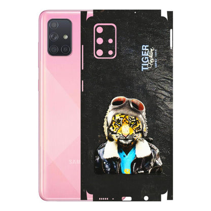Samsung A/S Series Phone Skins (All Models) - Rider Tiger - 3D Embossed Finish (L-113) Samsung Galaxy A71