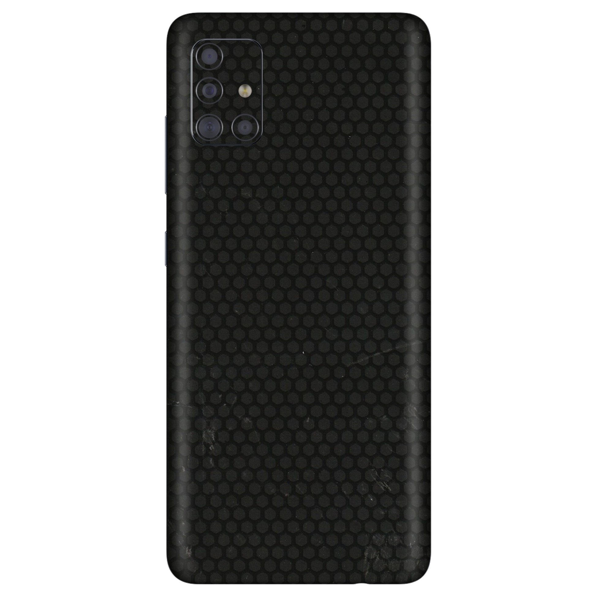 Samsung A/S Series Phone Skins (All Models) - Black honeycomb - 3D Embossed Finish (L-114) Samsung Galaxy A71