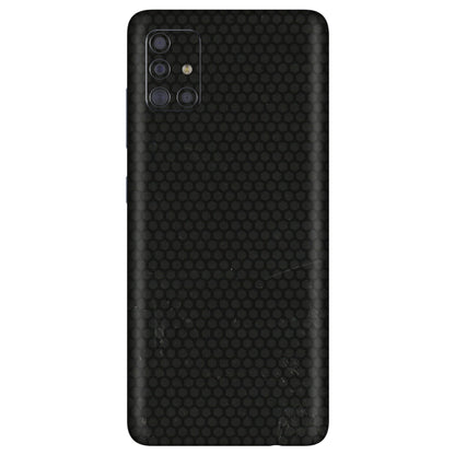 Samsung A/S Series Phone Skins (All Models) - Black honeycomb - 3D Embossed Finish (L-114) Samsung Galaxy A71