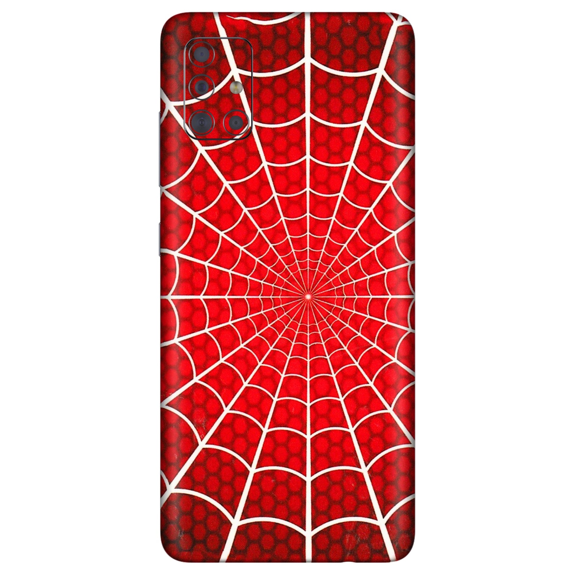 Samsung A/S Series Phone Skins (All Models) - Classic Spidey Web - 3D Embossed Finish (L-115) Samsung Galaxy A71