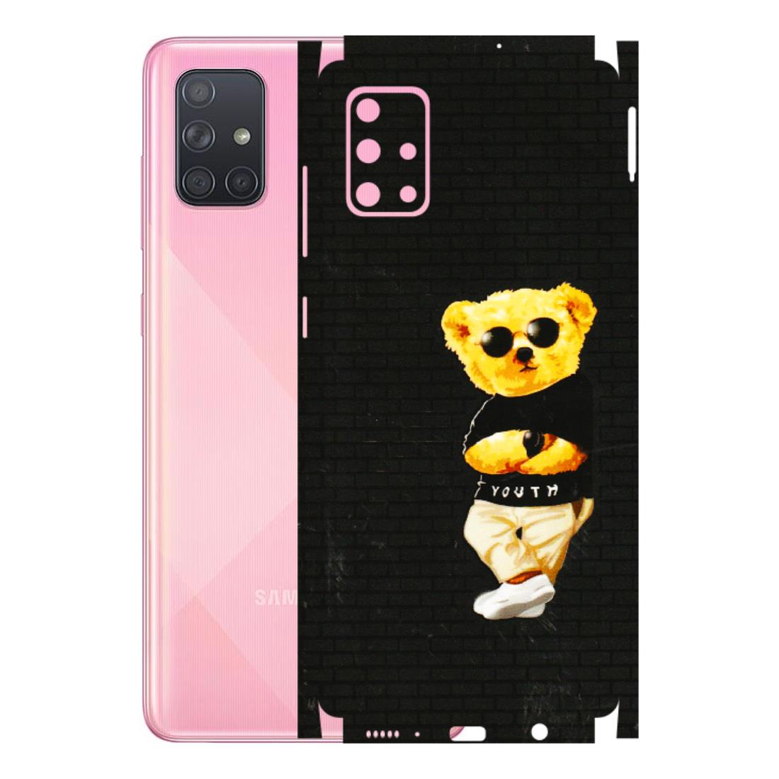 Samsung A/S Series Phone Skins (All Models) - Classy Teddy Bear - 3D Embossed Finish (L-116) Samsung Galaxy A71