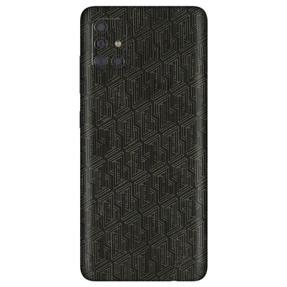 Samsung A/S Series Phone Skins (All Models) - Black Abstract Pattern - 3D Embossed Finish (L-117) Samsung Galaxy A71