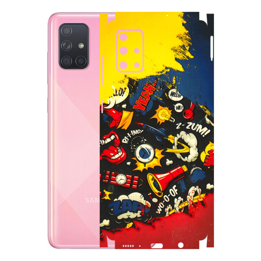 Samsung A/S Series Phone Skins (All Models) - Pacific Doodle Art - 3D Embossed Finish (L-120) Samsung Galaxy A71
