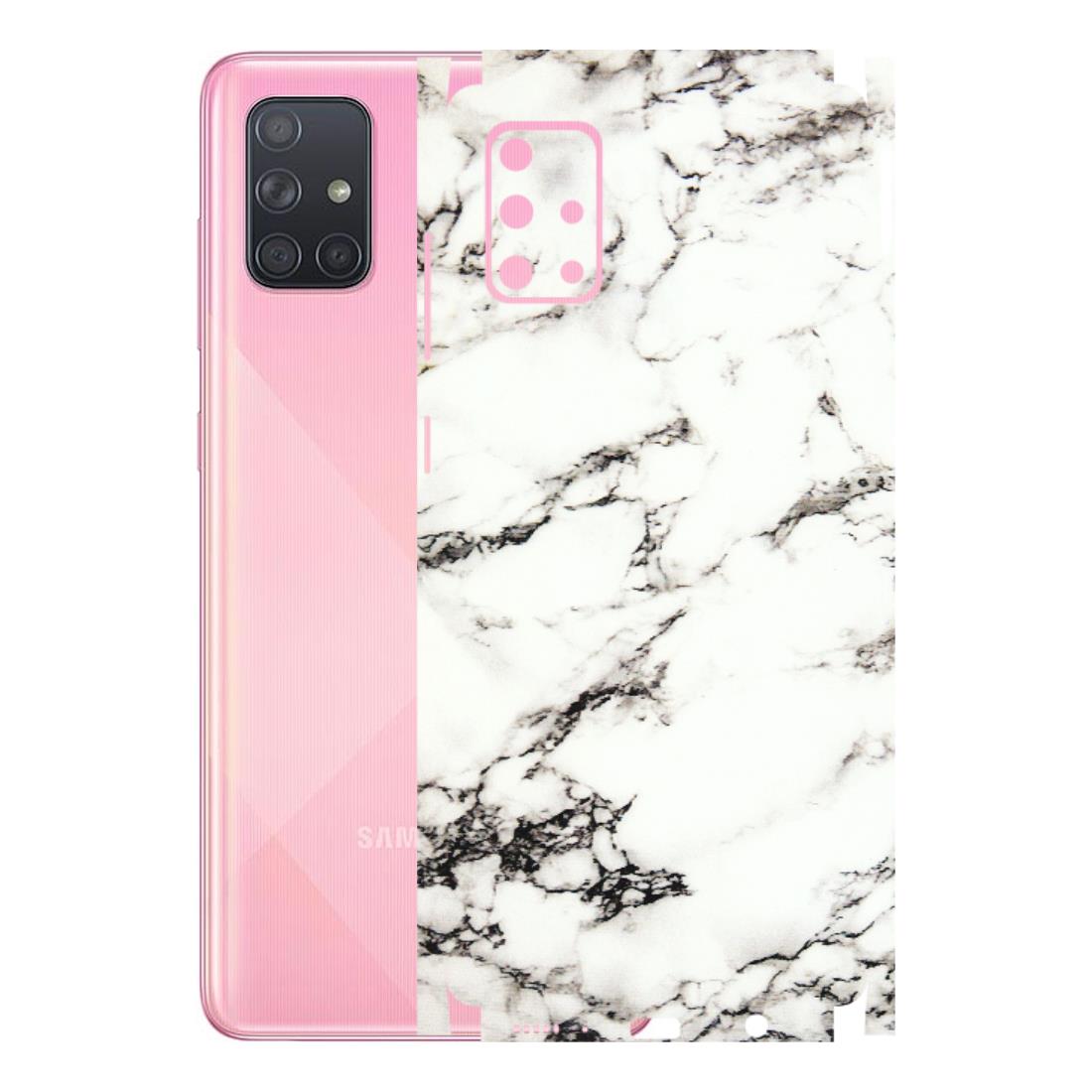 Samsung A/S Series Phone Skins (All Models) - Black and White Marble Texture - 3D Embossed Finish (L-124) Samsung Galaxy A71