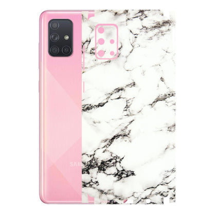 Samsung A/S Series Phone Skins (All Models) - Black and White Marble Texture - 3D Embossed Finish (L-124) Samsung Galaxy A71