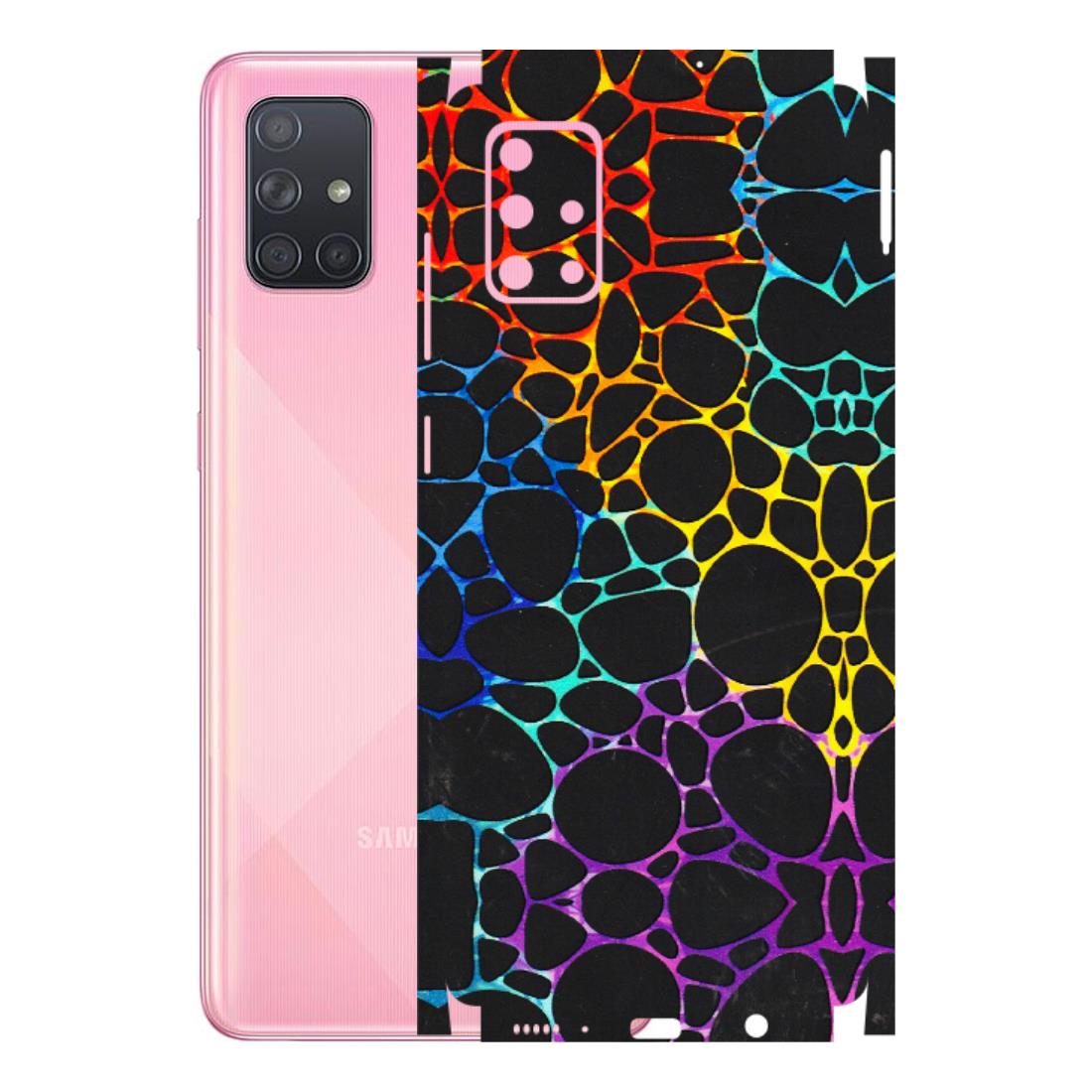 Samsung A/S Series Phone Skins (All Models) - Abstract Art MultiColour - 3D Embossed Finish (L-133) Samsung Galaxy A71