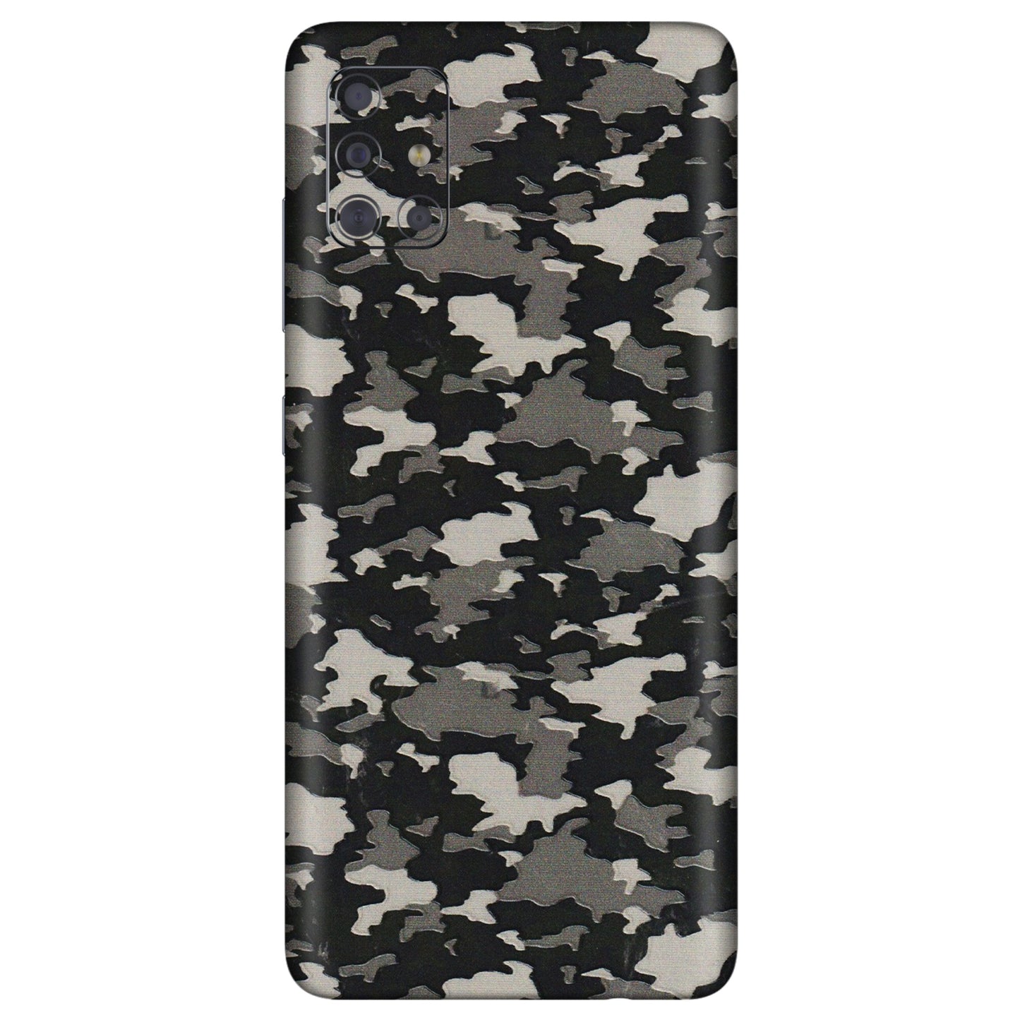 Samsung A/S Series Phone Skins (All Models) - Black/Grey Camoflaunge - 3D Embossed Finish (L-142) Samsung Galaxy A71