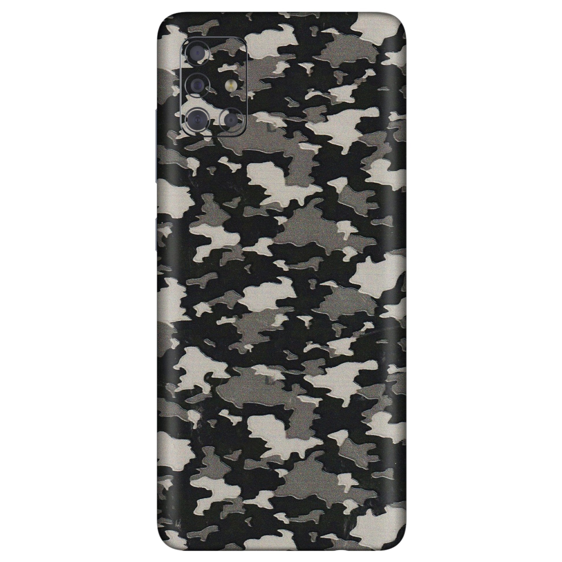 Samsung A/S Series Phone Skins (All Models) - Black/Grey Camoflaunge - 3D Embossed Finish (L-142) Samsung Galaxy A71