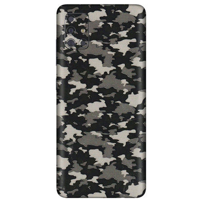 Samsung A/S Series Phone Skins (All Models) - Black/Grey Camoflaunge - 3D Embossed Finish (L-142) Samsung Galaxy A71