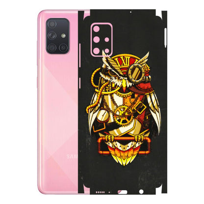 Samsung A/S Series Phone Skins (All Models) - Classy Smart Owl - 3D Embossed Finish (L-144) Samsung Galaxy A71
