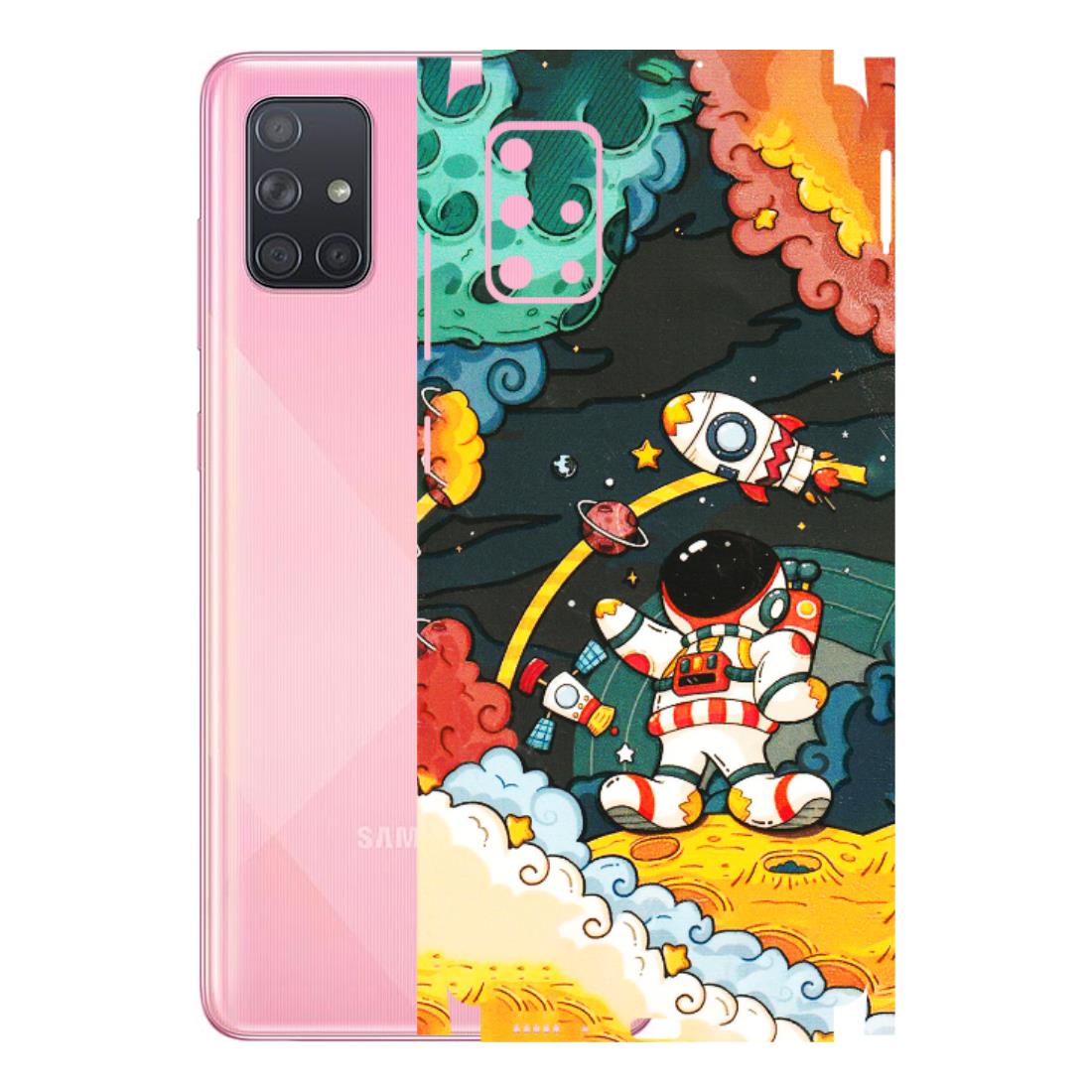 Samsung A/S Series Phone Skins (All Models) - Astronauts & Spaceship - 3D Embossed Finish (L-145) Samsung Galaxy A71