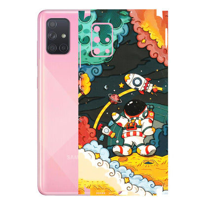 Samsung A/S Series Phone Skins (All Models) - Astronauts & Spaceship - 3D Embossed Finish (L-145) Samsung Galaxy A71