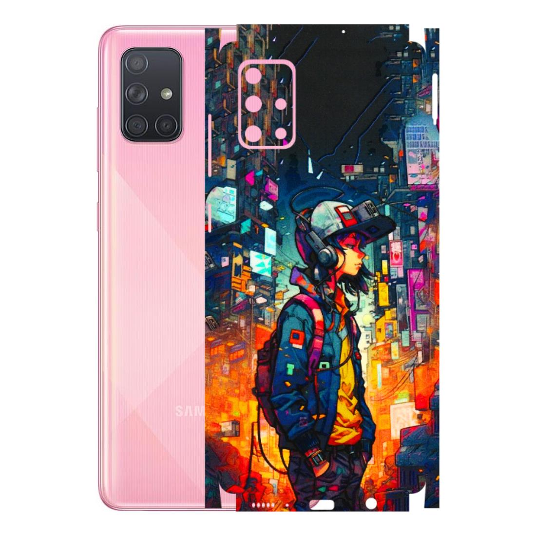 Samsung A/S Series Phone Skins (All Models) - Street Anime Guy - 3D Embossed Finish (L-158) Samsung Galaxy A71
