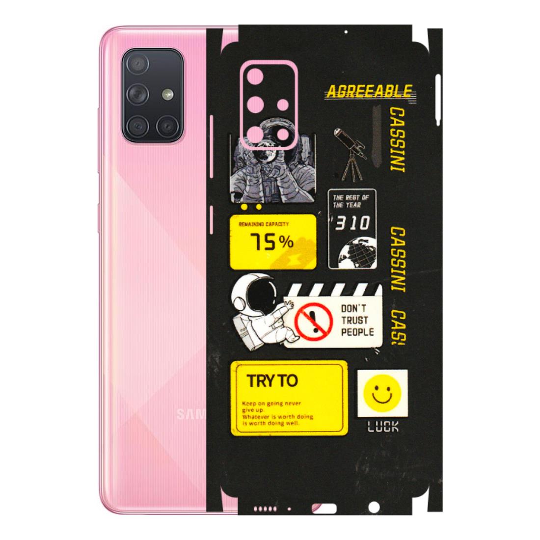 Samsung A/S Series Phone Skins (All Models) - Black Cassini - 3D Embossed Finish (L-161) Samsung Galaxy A71