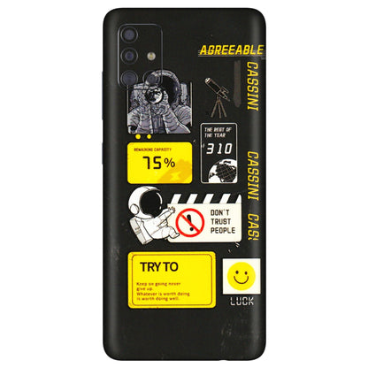 Samsung A/S Series Phone Skins (All Models) - Black Cassini - 3D Embossed Finish (L-161) Samsung Galaxy A71
