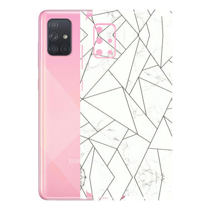 Samsung A/S Series Phone Skins (All Models) - Luxury White Marble Effect - 3D Embossed Finish (L-168) Samsung Galaxy A71
