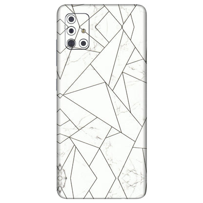 Samsung A/S Series Phone Skins (All Models) - Luxury White Marble Effect - 3D Embossed Finish (L-168) Samsung Galaxy A71