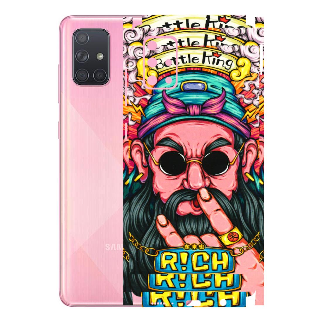 Samsung A/S Series Phone Skins (All Models) - Battle King Dude Face - 3D Embossed Finish (L-178) Samsung Galaxy A71