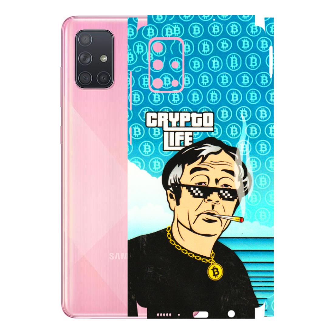 Samsung A/S Series Phone Skins (All Models) - Crypto Thug Life - 3D Embossed Finish (L-179) Samsung Galaxy A71