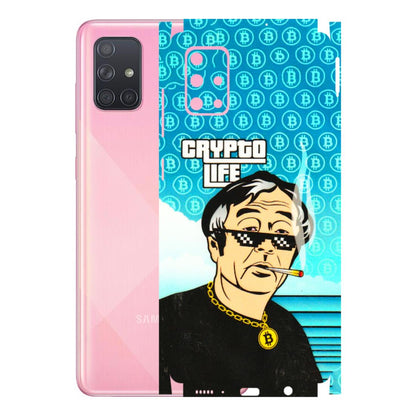 Samsung A/S Series Phone Skins (All Models) - Crypto Thug Life - 3D Embossed Finish (L-179) Samsung Galaxy A71