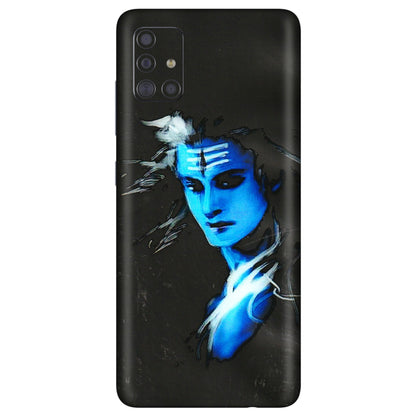 Samsung A/S Series Phone Skins (All Models) - Har Har Mahadev Blue/Black - 3D Embossed Finish (L-185) Samsung Galaxy A71