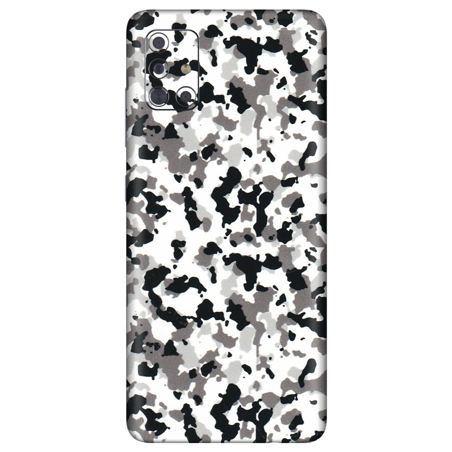 Samsung A/S Series Phone Skins (All Models) - White Black Camouflage - 3D Embossed Finish (L-18) Samsung Galaxy A71