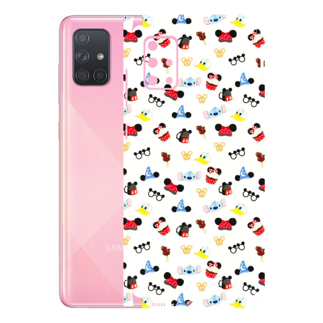 Samsung A/S Series Phone Skins (All Models) - Minnie Mouse & Donald Doodles s - 3D Embossed Finish (L-194) Samsung Galaxy A71