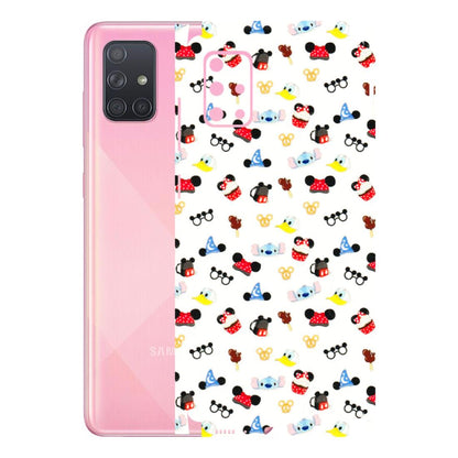 Samsung A/S Series Phone Skins (All Models) - Minnie Mouse & Donald Doodles s - 3D Embossed Finish (L-194) Samsung Galaxy A71