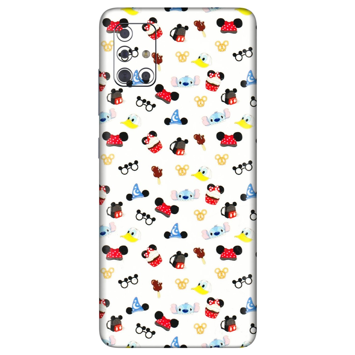 Samsung A/S Series Phone Skins (All Models) - Minnie Mouse & Donald Doodles s - 3D Embossed Finish (L-194) Samsung Galaxy A71