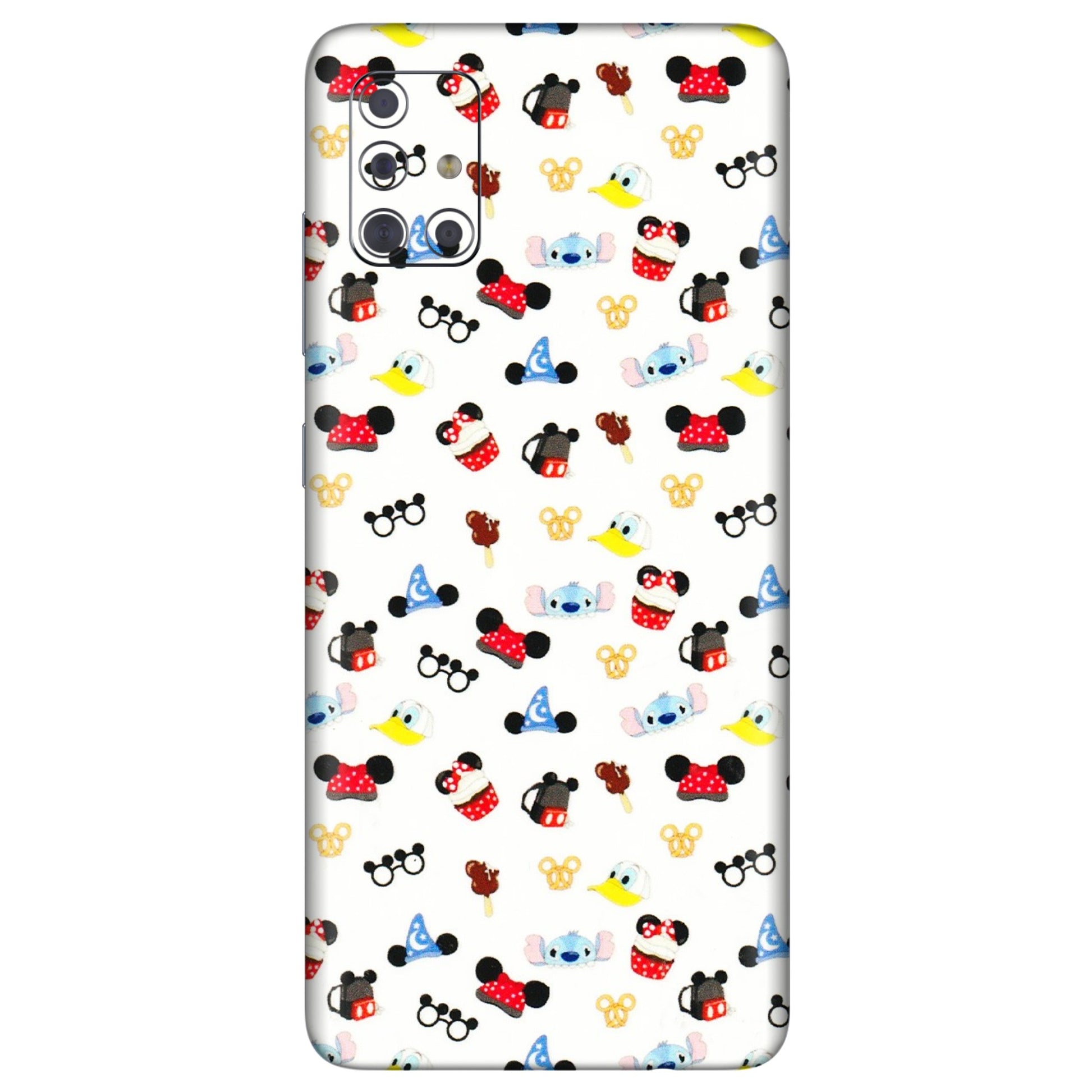 Samsung A/S Series Phone Skins (All Models) - Minnie Mouse & Donald Doodles s - 3D Embossed Finish (L-194) Samsung Galaxy A71