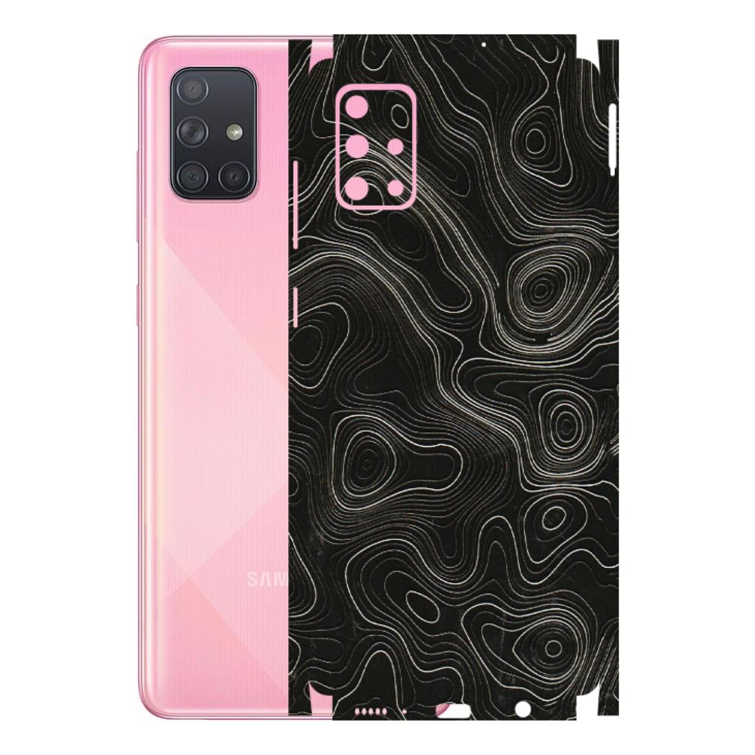 Samsung A/S Series Phone Skins (All Models) - Black Swirl - 3D Embossed Finish (L-196) Samsung Galaxy A71