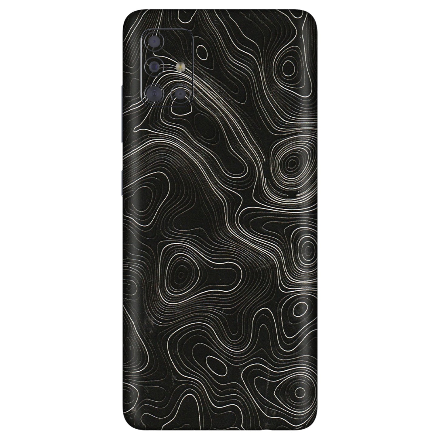 Samsung A/S Series Phone Skins (All Models) - Black Swirl - 3D Embossed Finish (L-196) Samsung Galaxy A71