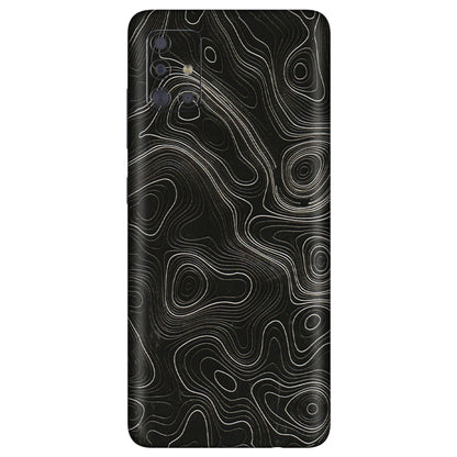 Samsung A/S Series Phone Skins (All Models) - Black Swirl - 3D Embossed Finish (L-196) Samsung Galaxy A71